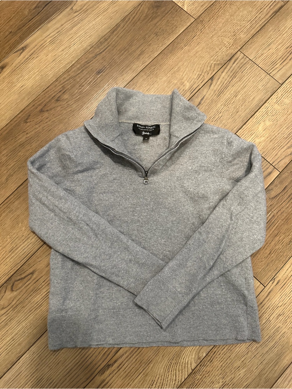 Boys Gray Zip-Neck Sweater - Lightweight Casual Pullover